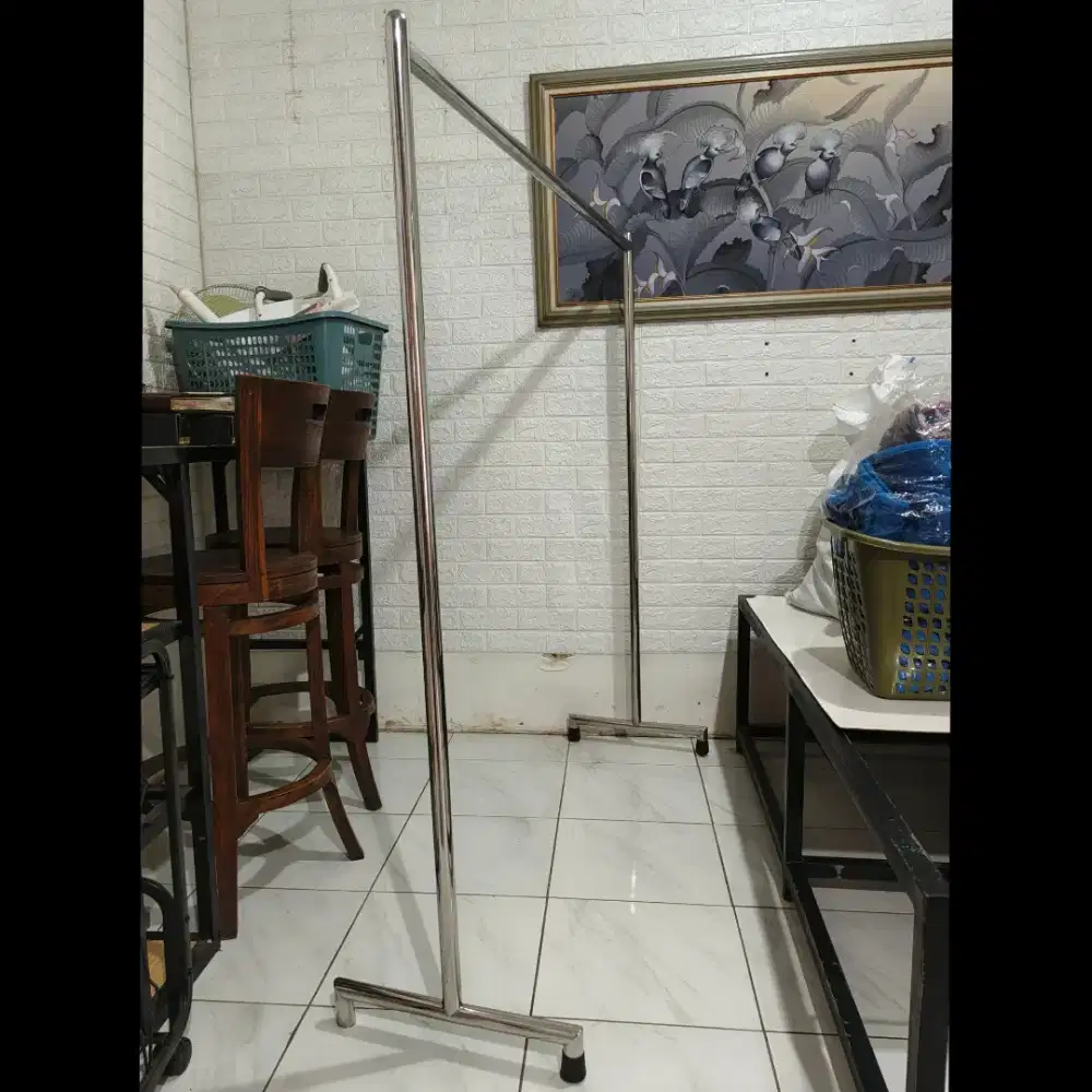 Gawang Gantungan Pakaian Stainless Steel 1,3Meter Display Dress Gamis