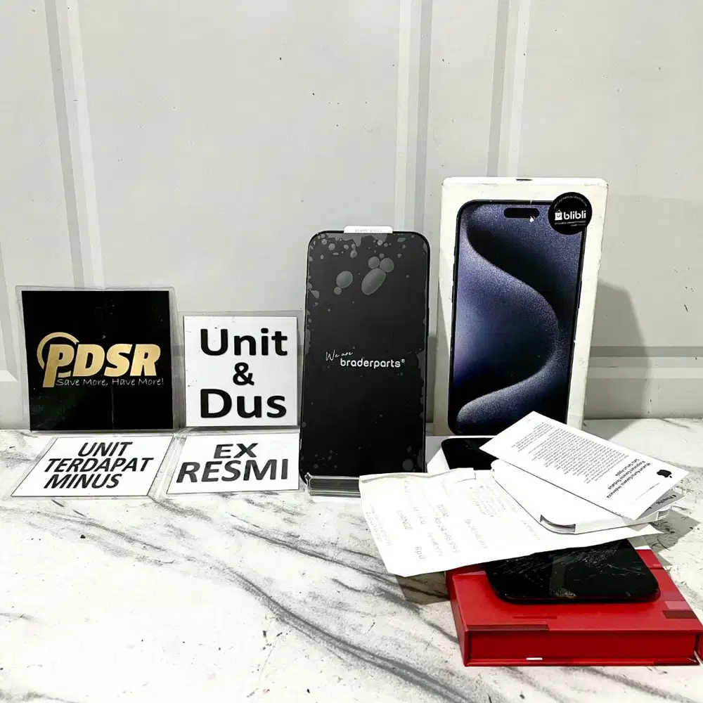 IPHONE 15 PRO MAX 256GB BLUE UNIT DAN DUS EX RESMI ADA MINUS