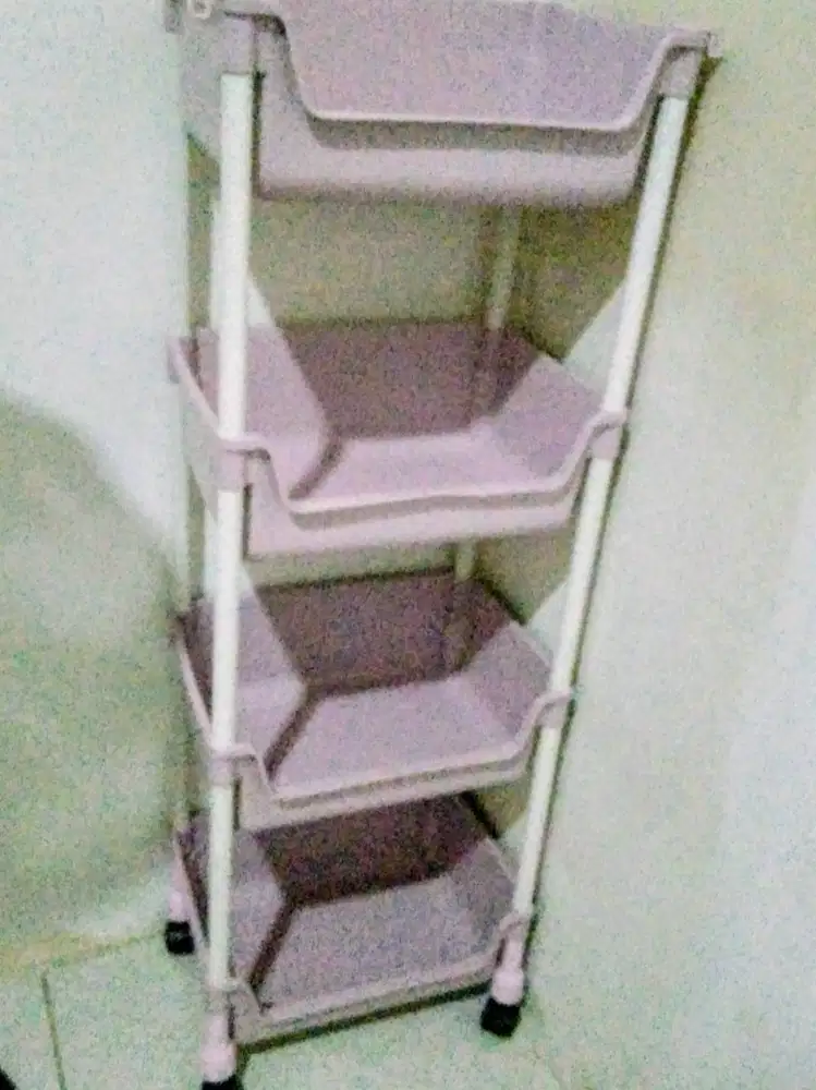 DIJUAL Rak Susun Plastik warna Pink