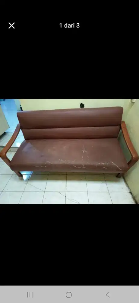Sofa 1 set Kayu Jati Tua Asli Kokoh Kuat