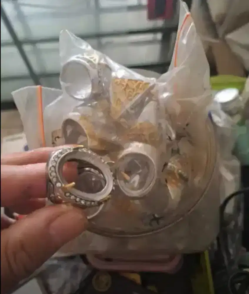 Dijual murah cincin perak campuran monel buat baru perhiasan