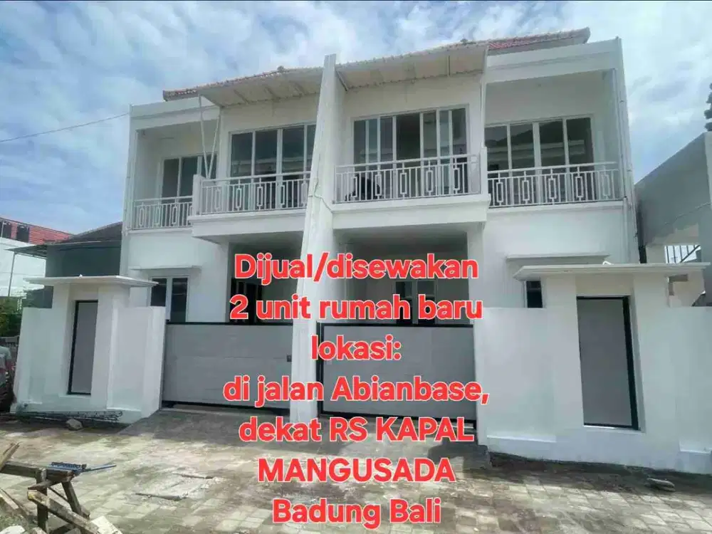 KONTRAKKAN Rumah 2 lantai baru di Abianbase dkt rs Kapal Mangusada Mengwi Badung Bali