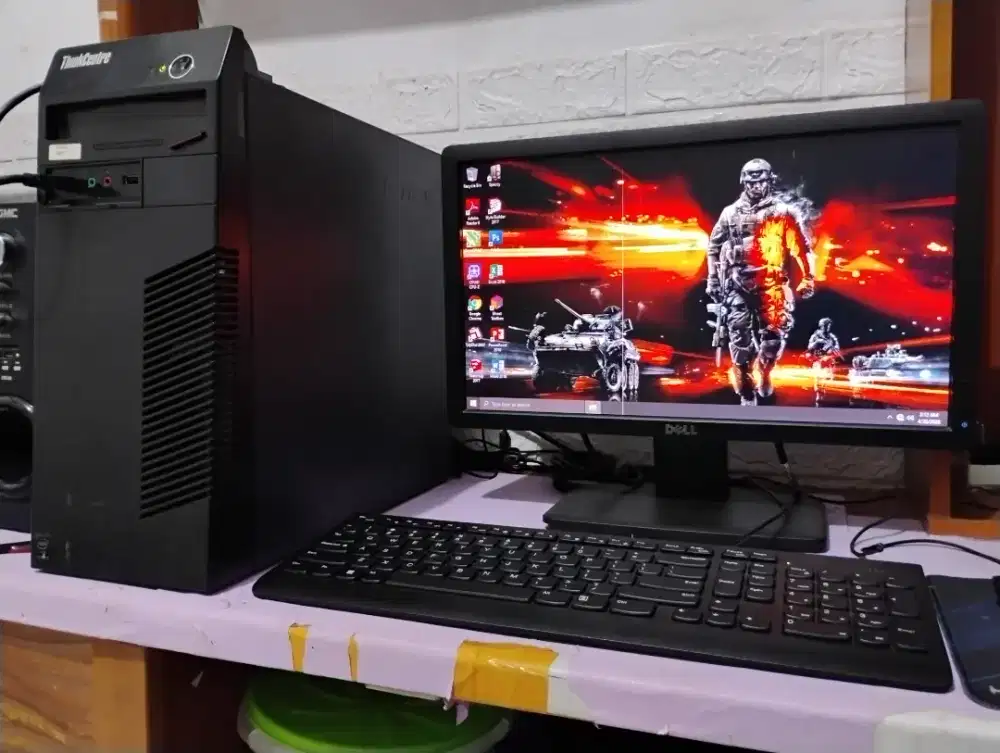 Pc gaming roblox / intel core + ram 8gb + monito 19inch lenovo