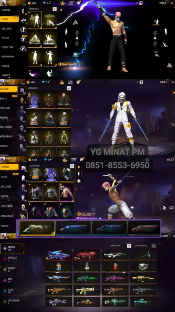 Jual akun ff murah aman dan terpercaya max 1