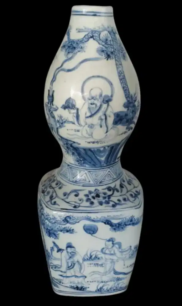 Vase Ming biru putih