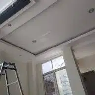 Plafon - Partisi Gypsum + Alumunium + Kaca  + Cakep
