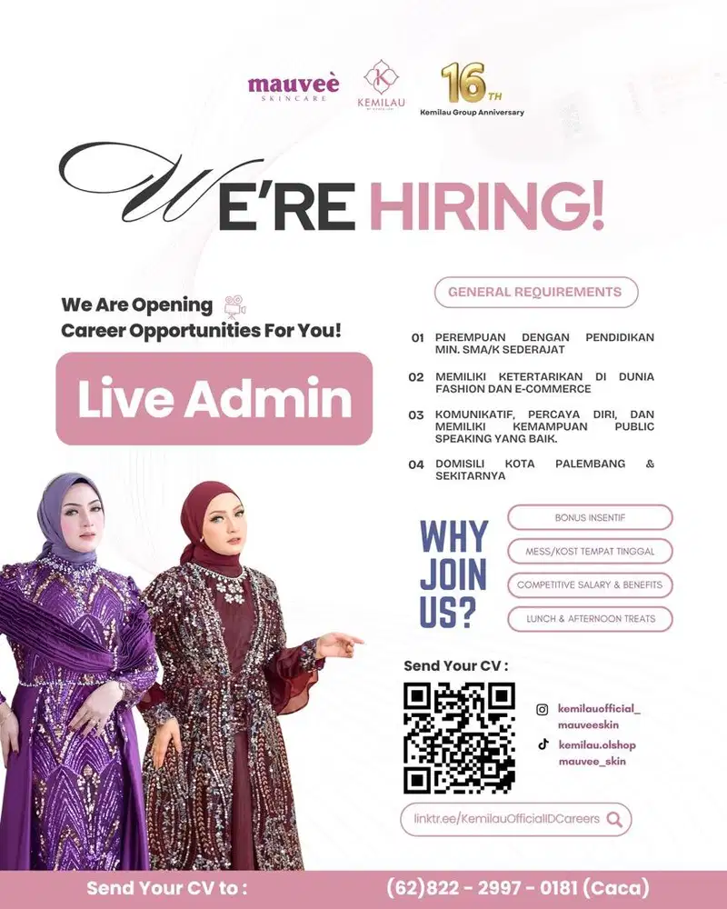 LOKER UNTUK ADMIN LIVE OLSHOP
