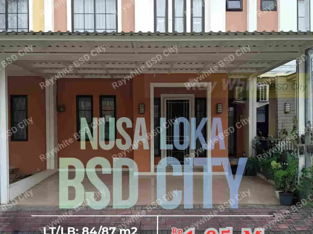 Rumah Cluster Terawat di Nusa Loka BSD City Dekat Tol