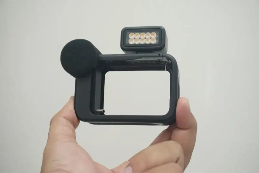 MEDIA MOD GOPRO dan LIGHT MOD 9 10 11 12 BLACK GO PRO MIC MOTOVLOG