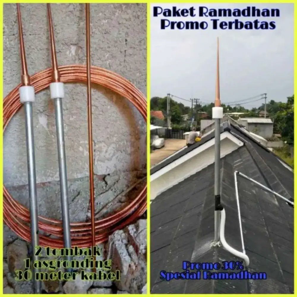 COD pemasangan penangkal petir komvesional splizen