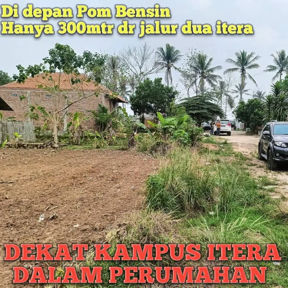 TANAH EXKLUSIF KAMPUS ITERA! DP MURAH DALAM KOMPLEK PERUMAHAN