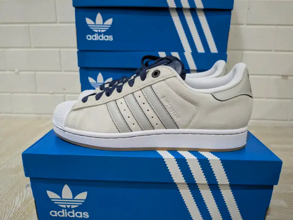 Sepatu/Sneakers Adidas Superstar II White / Grey JI0132 size 43 44