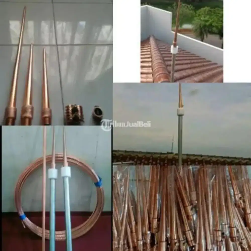 Tombak buat penangkal petir, konvesional berikut pasang