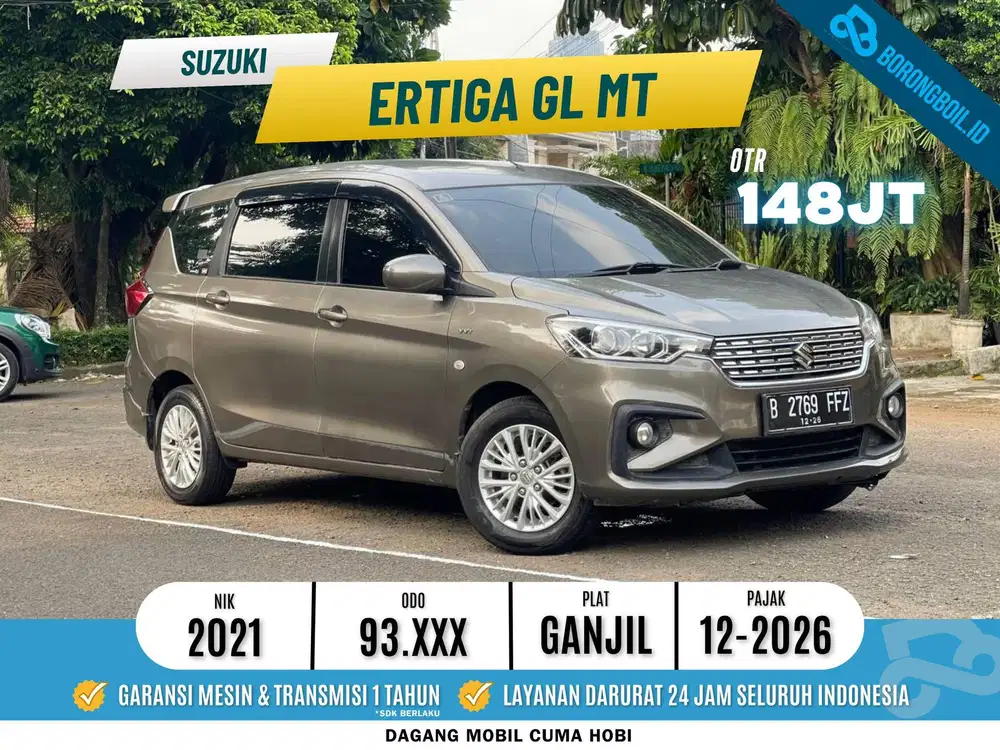 LMPV Nyaman | Suzuki Ertiga GL Manual 2021 Abu Abu
