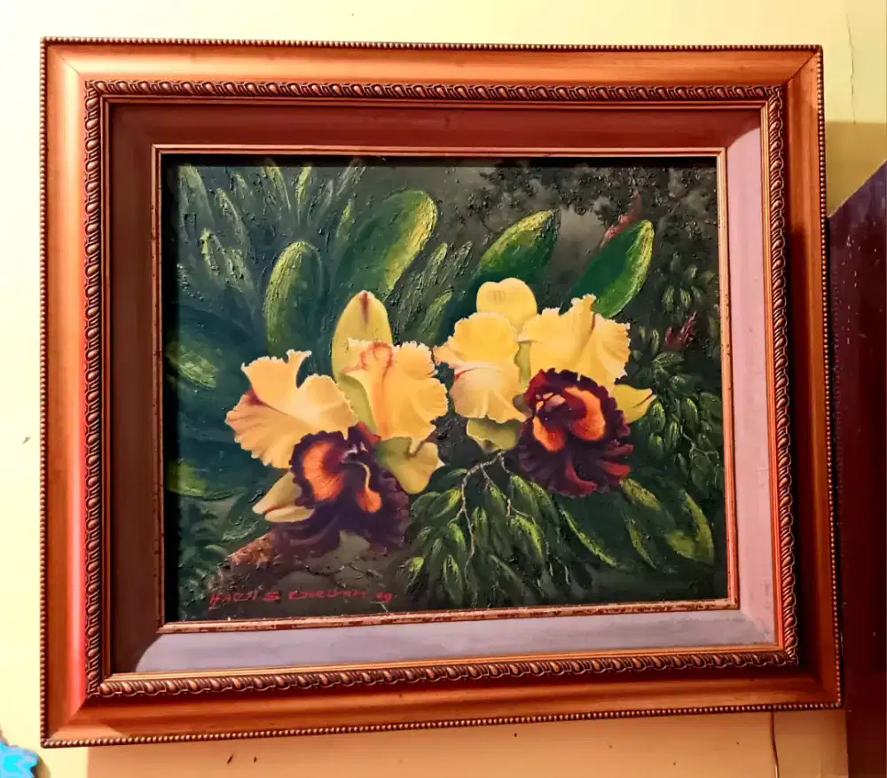 Lukisan palet obyek bungah