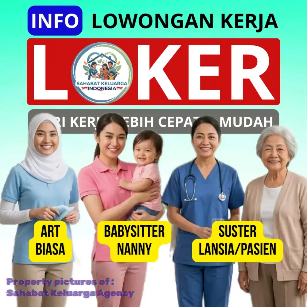 Loker wanita, babysitter, suster lansia
