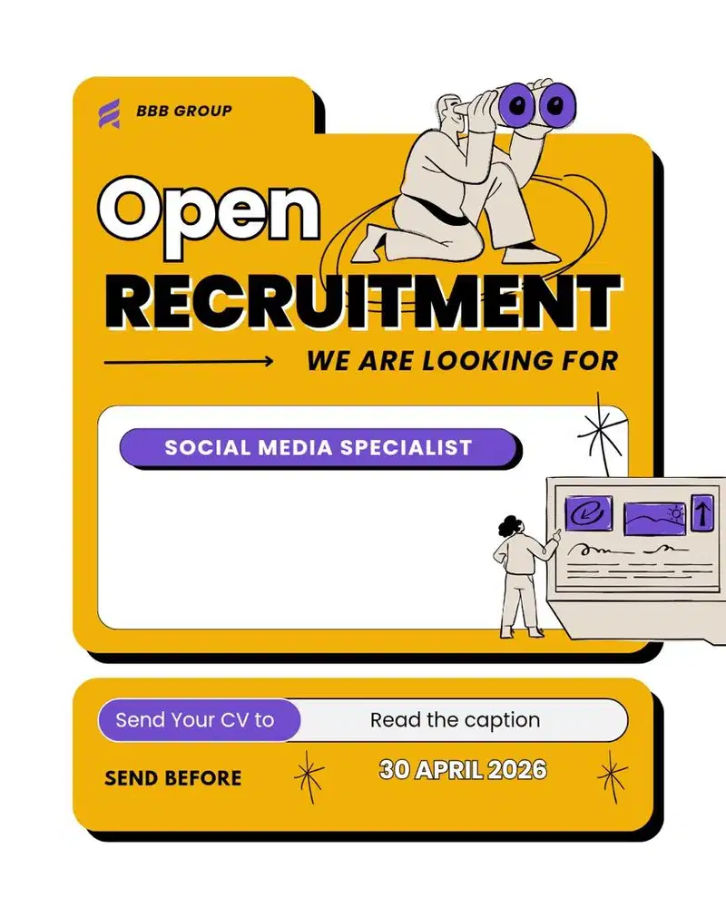 Dibutuhkan social media specialist