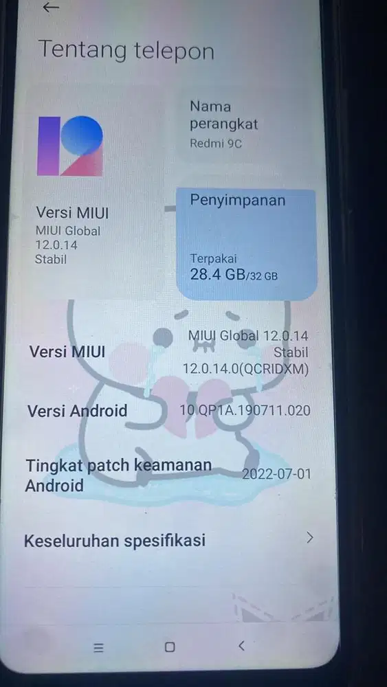 Hp redmi 9c wrna biru