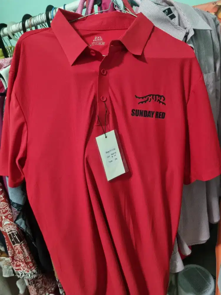 Jersey Golf merk sunday red