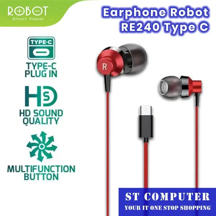 Head Set Earphone Robot RE240 Type C