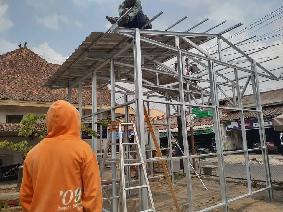 Kanopi Baja Ringan ALDERON Utk Parkiran LUAS Lebih Kokoh Struktur KUAT