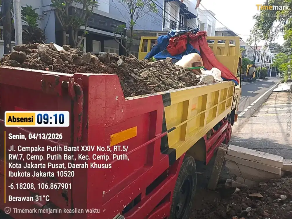 Puing urug campur tanah