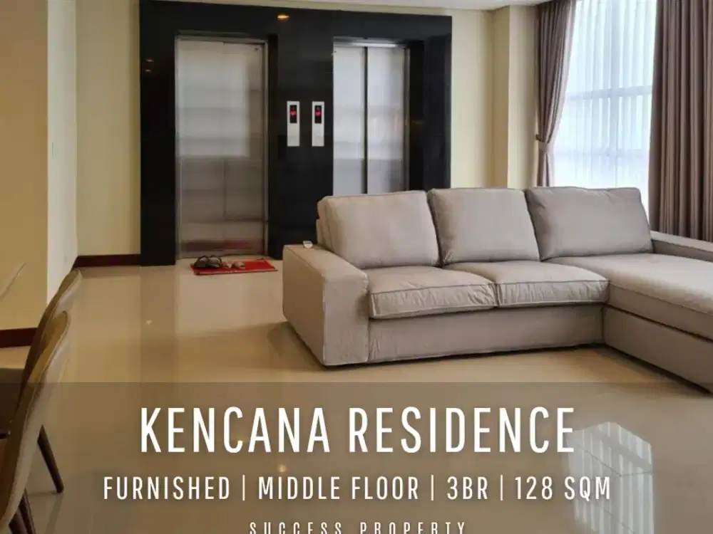 For Sell/ Rent! Kencana Residence Pondok Indah 3BR Middle Floor Fully Furnished with City View
