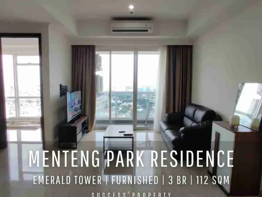 For Sell & Rent! Menteng Park Tower Emerald 3 BR Middle Floor Fully Furnished with Menteng View