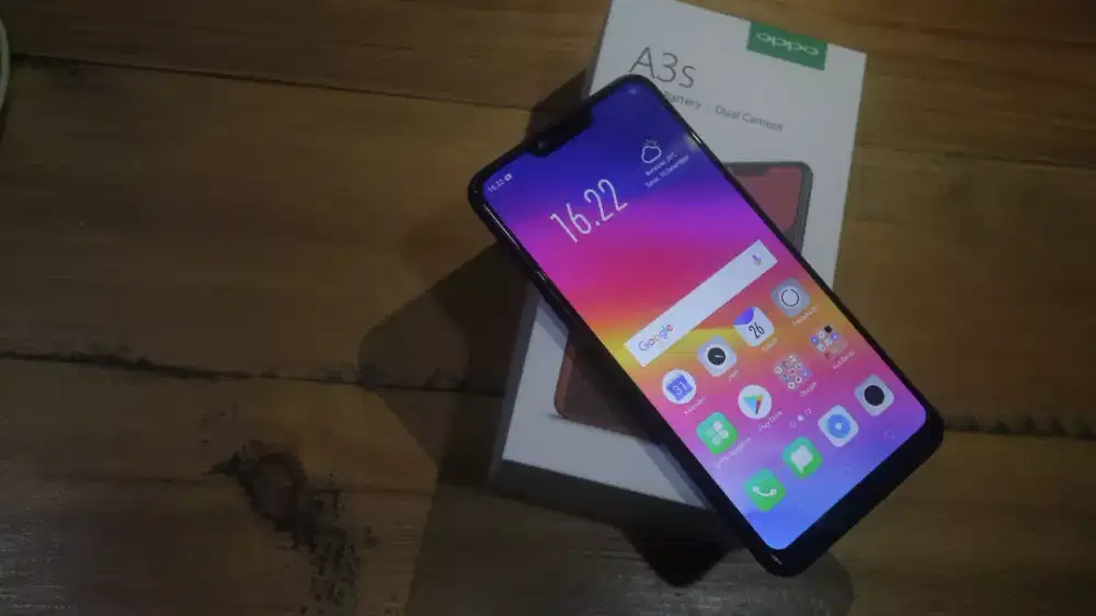 oppo a3s ungu dus box