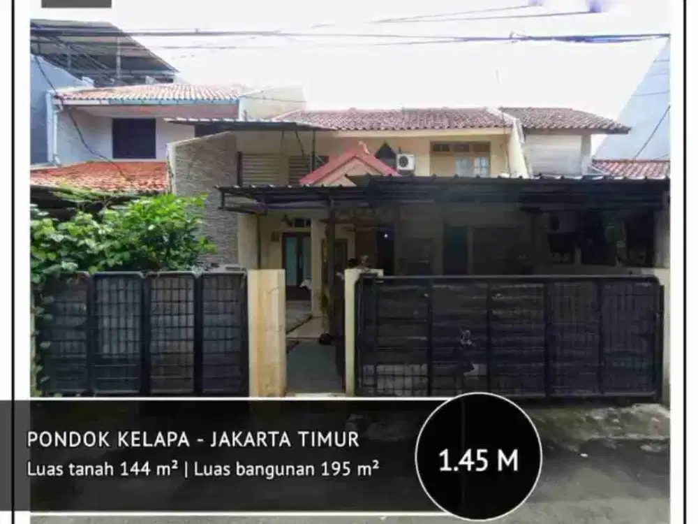 rumah siap huni di pondok kelapa Jakarta Timur