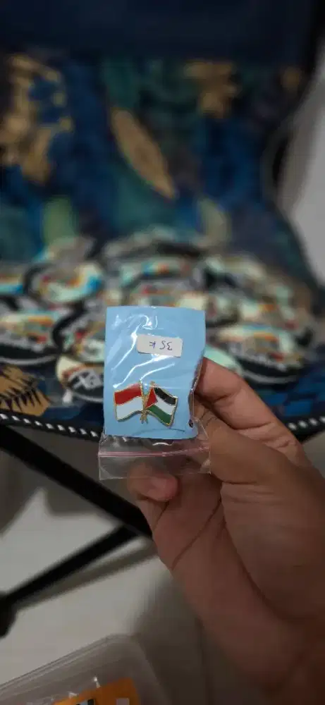 Enamel Pin Premium Persahabatan Indonesia x Palestina - Gold Edition