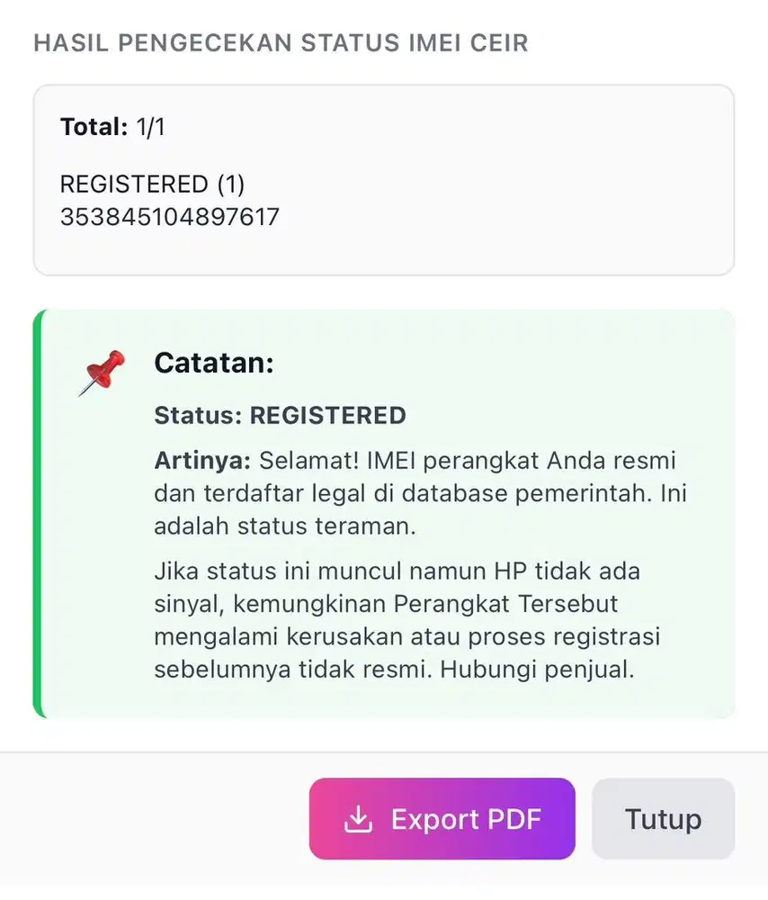 iPhone 11 Pro 256GB Imei Permanen