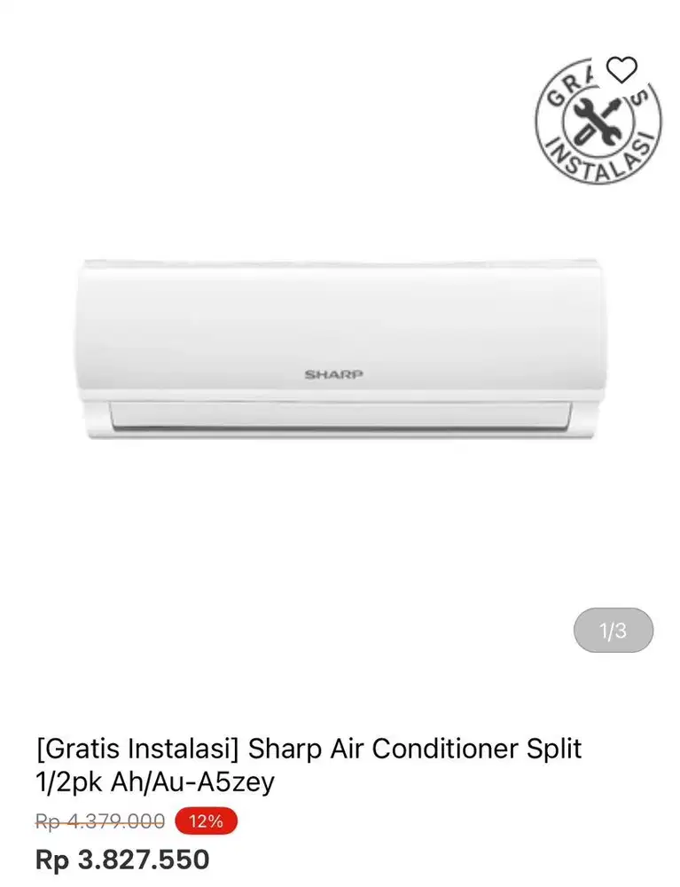 AC SHARP 1/2PK STANDR