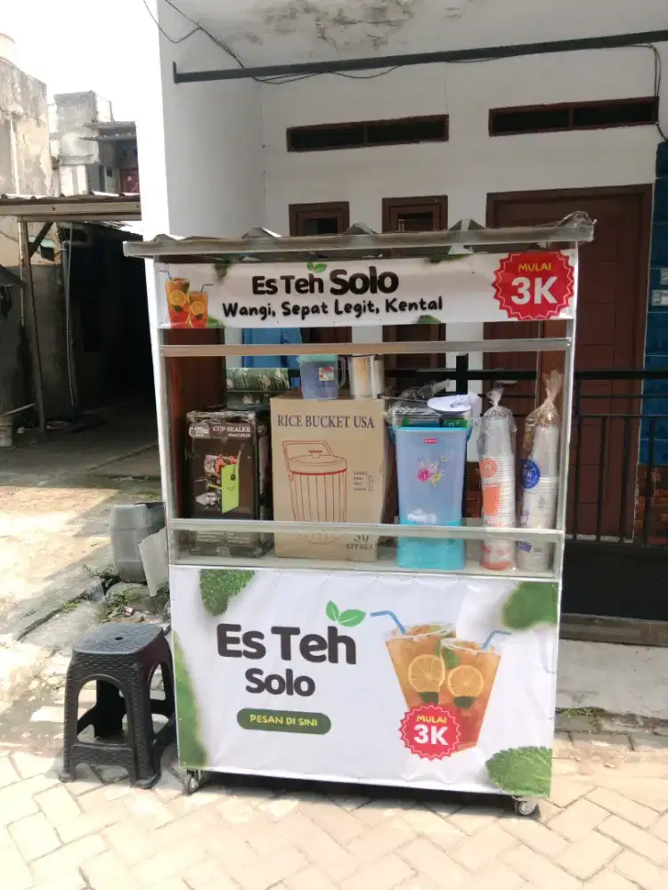 Gerobak teh solo lengkap