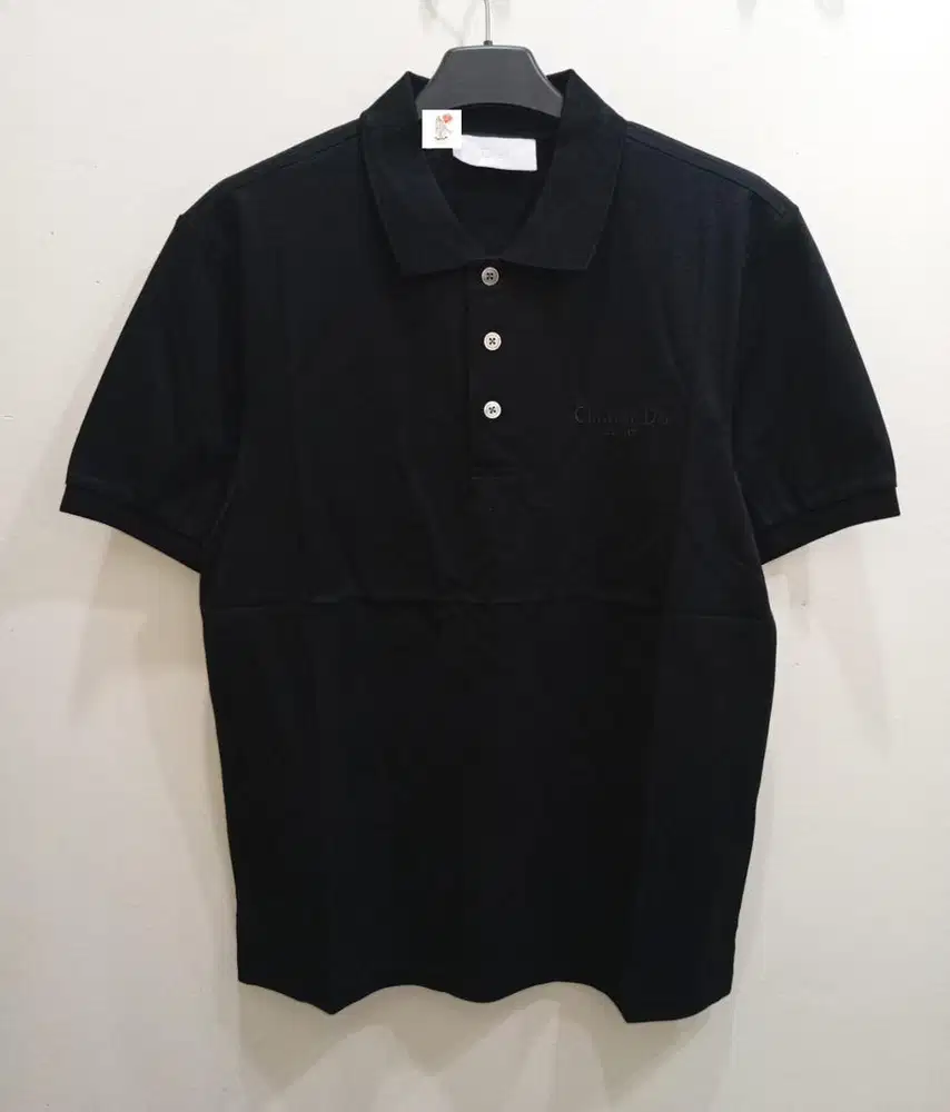 CHRISTIAN DIOR POLO SHIRT BLACK ON BLACK