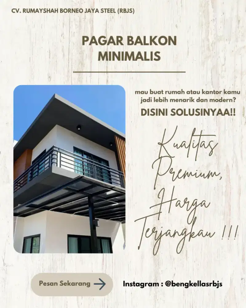 PAGAR BALKON MINIMALIS