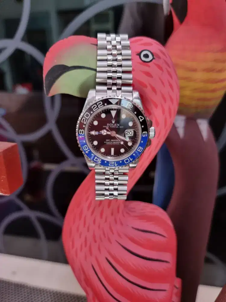 Jam tangan RLX Gmt master II Batman Swiss