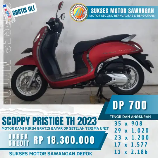 BISA CASH,KREDIT ATAU TUKAR TAMBAH,HONDA SCOOPY TH 2023 (SUKSES MOTOR)