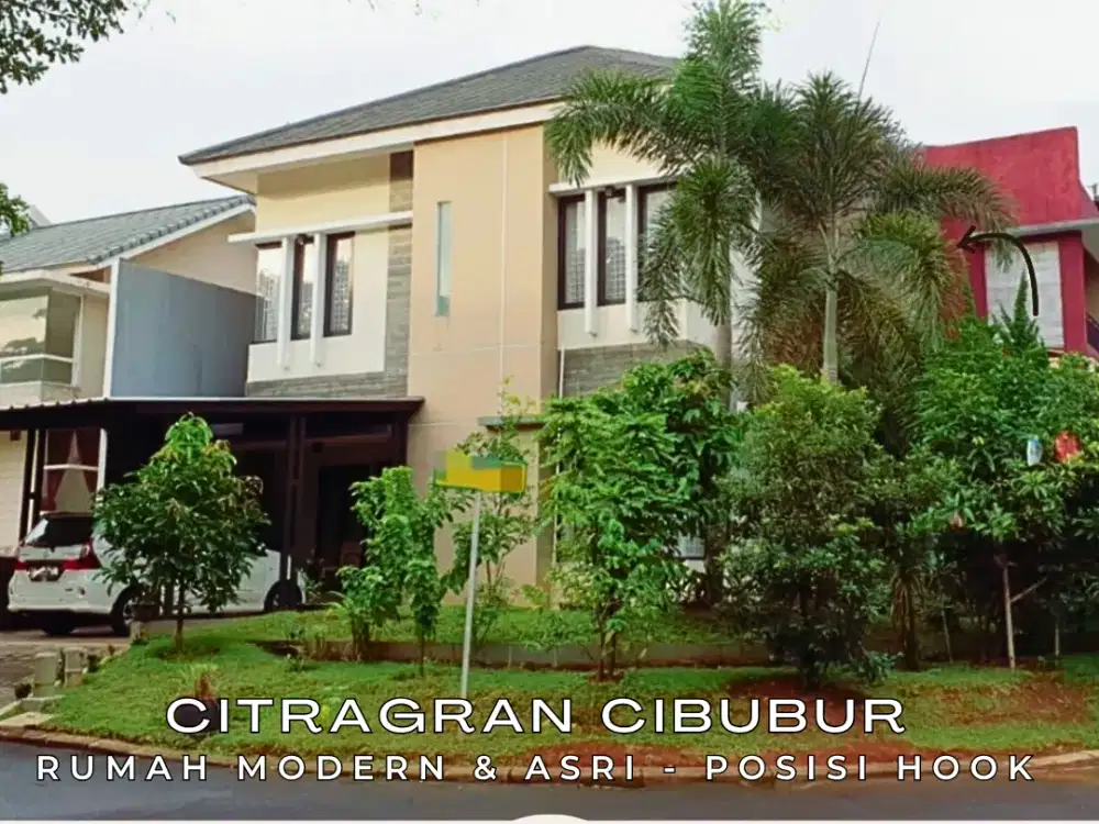 Rumah Modern & Asri, 2 Lantai Posisi Hook di Citragran Cibubur - SHM