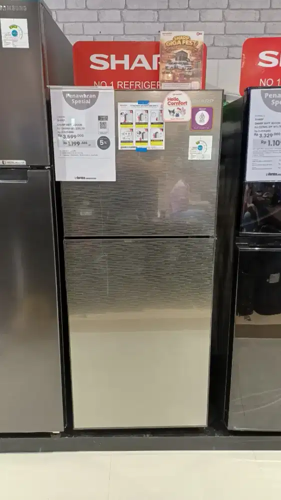 Kulkas sharp 2 pintu 205ltr