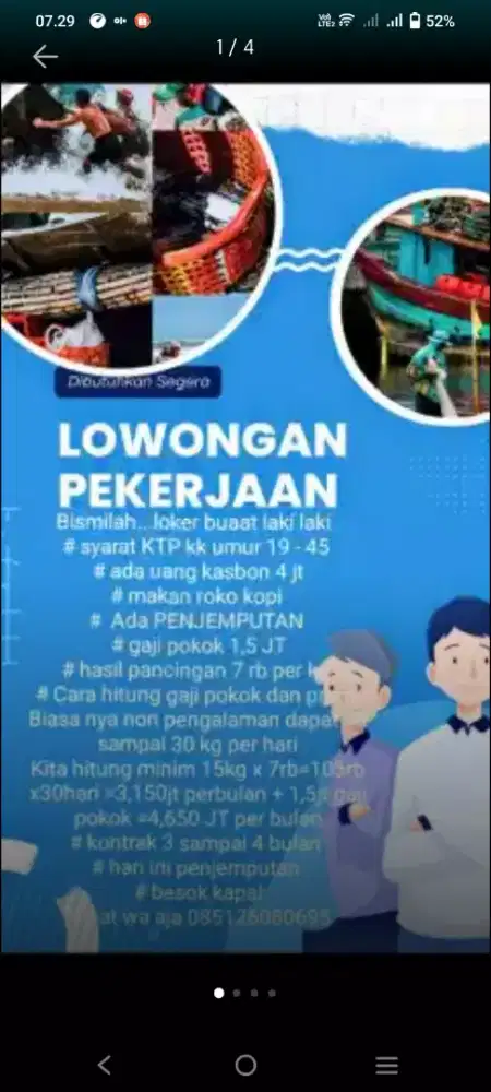 Butuh yang siap kerja sekarang jadi abk