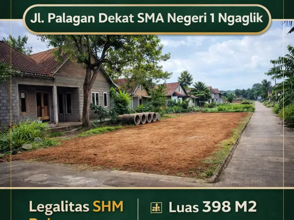 Tanah Pekarangan Jl. Palagan km 11, Lingkungan Perumahan & Pemukiman, udara sejuk asri lingkungan Nasionalis