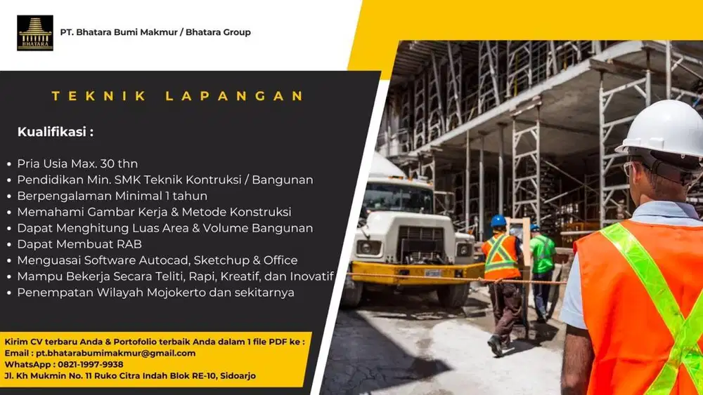 Lowongan Teknik Lapangan