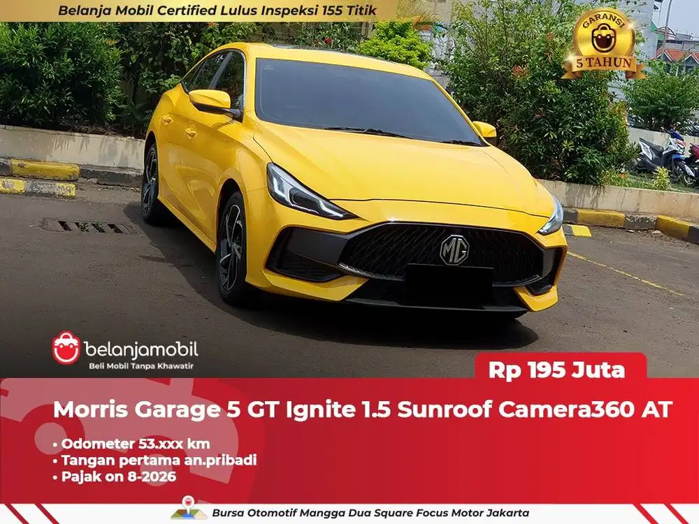 [ GARANSI 5TH ] MG Morris Garage 5 GT 5GT Ignite 1.5 Sunroof 2023 2024