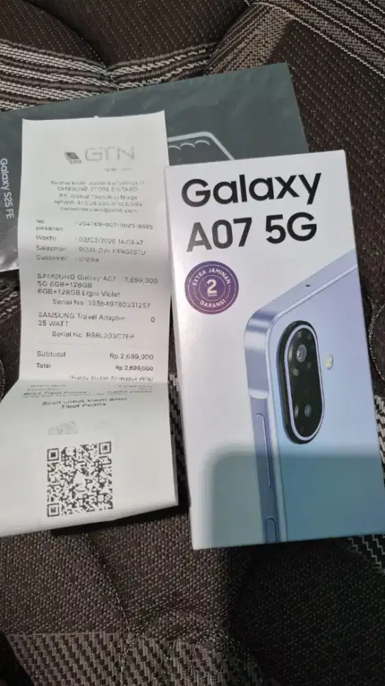 Dijual samsung A07 5G 6Gb/128Gb