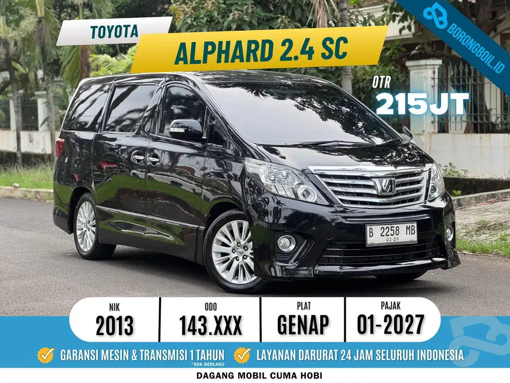 Toyota Alphard 2.4 SC AT CBU 2012/2013 AT | Serena Vellfire Elgrand