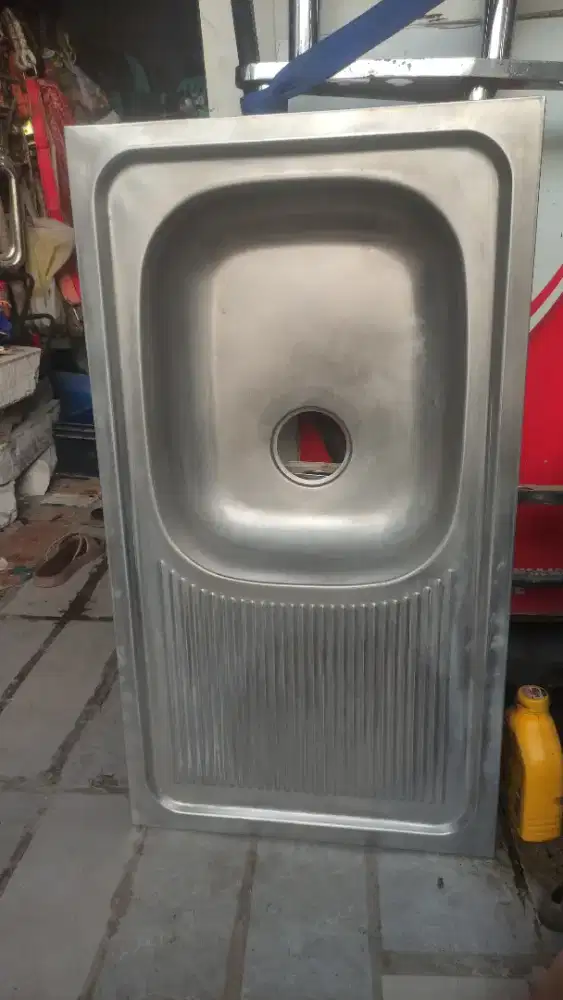 WESTAFEL SINK STAINLESS MERK ROYAL 90x50x15 BEKAS SEKEN