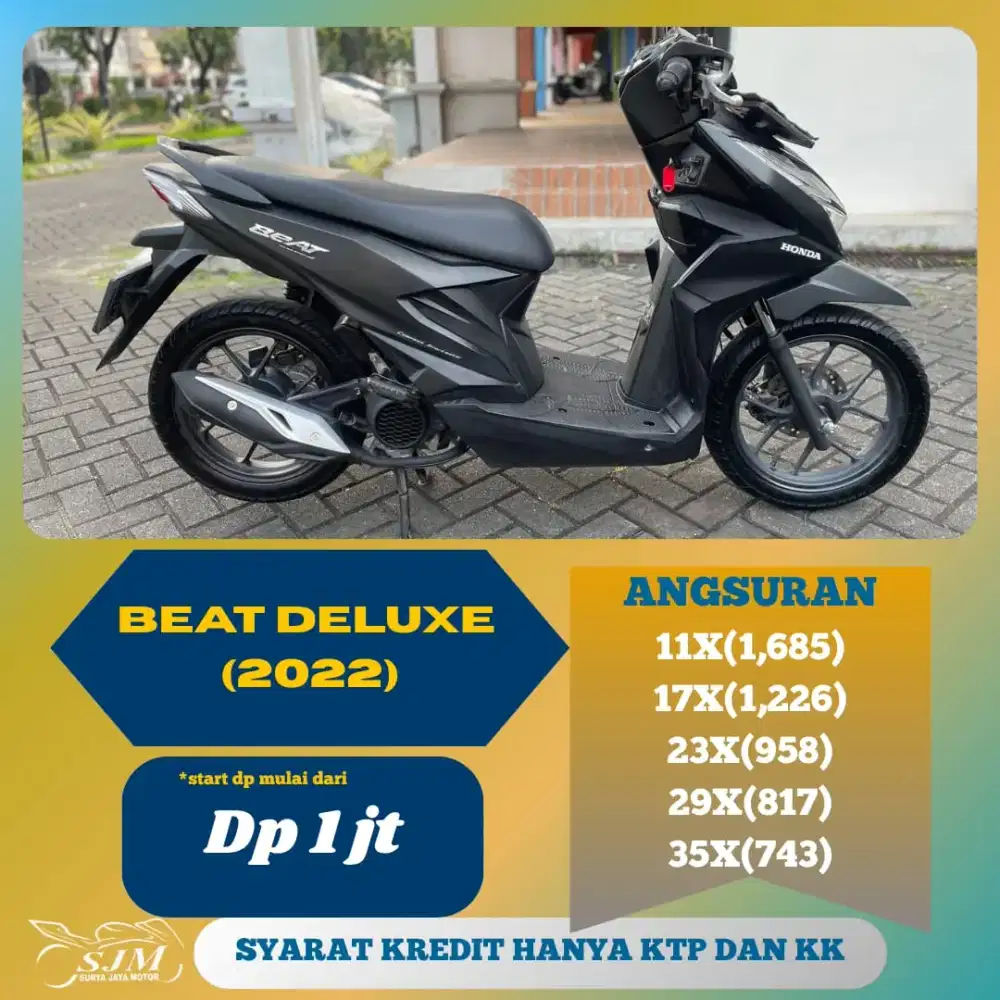 HONDA BEAT DELUXE 2022 CASH & KREDIT