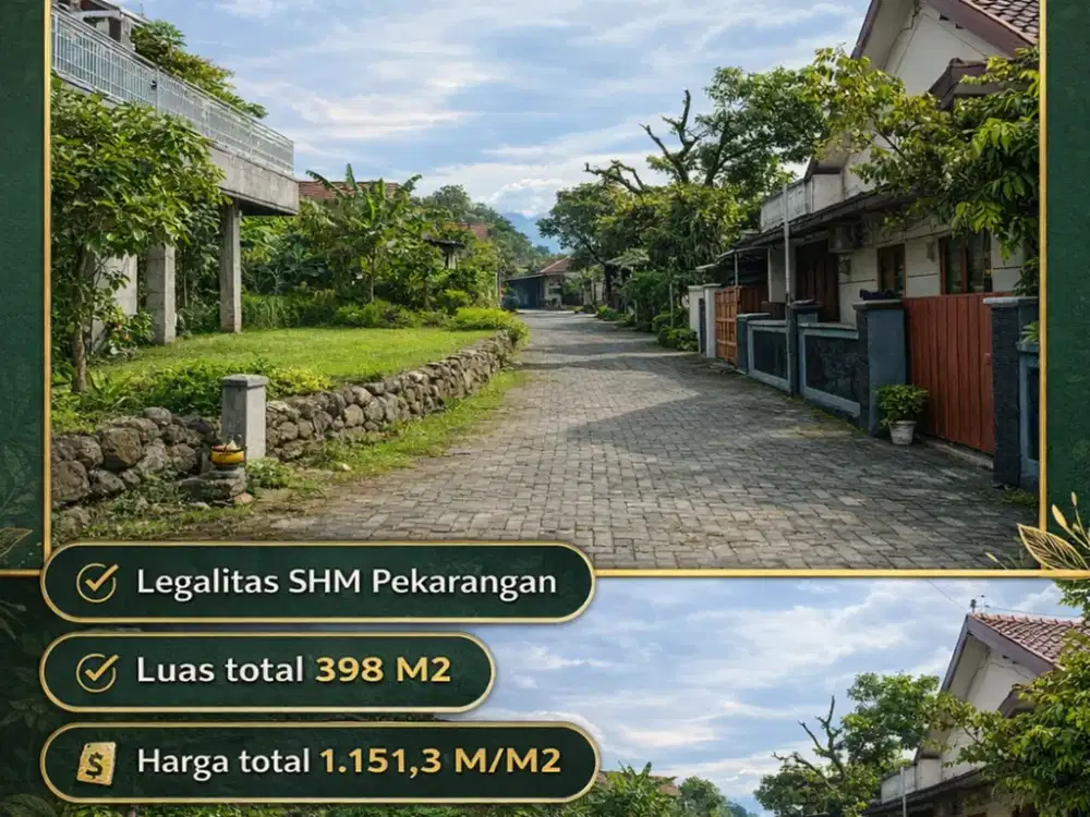 Tanah Pekarangan Jl. Palagan km 11, Lingkungan Perumahan & Pemukiman, udara sejuk asri lingkungan Nasionalis