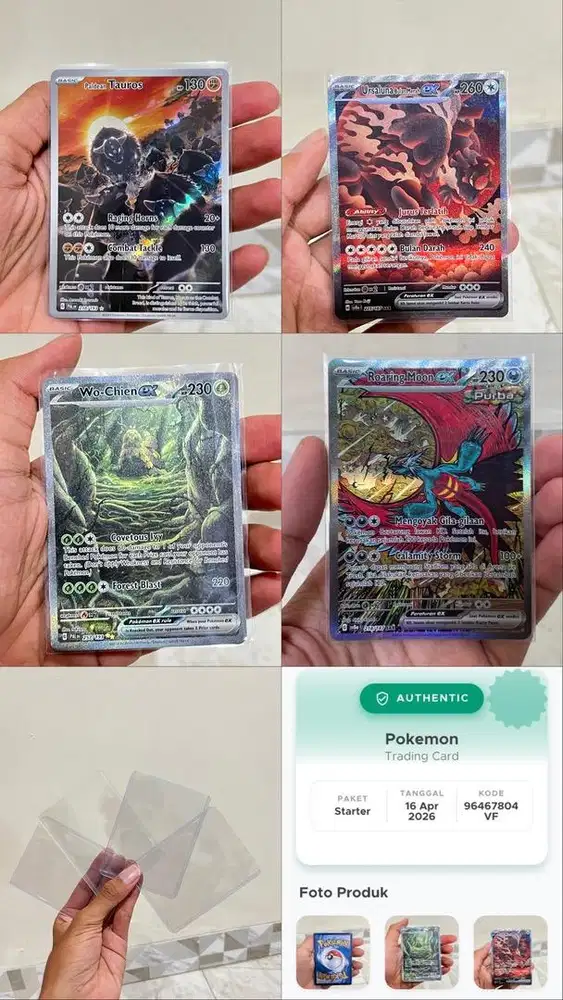 Kartu Pokemon (4 Pcs) Original 100%
